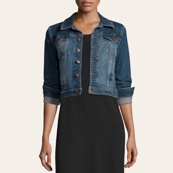 Eileen Fisher Crop Jean Jacket - Picture 1 of 2